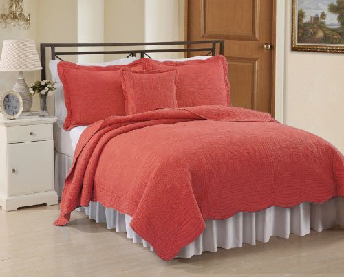 American Traditions French Tile Quilt Teal Full Queen