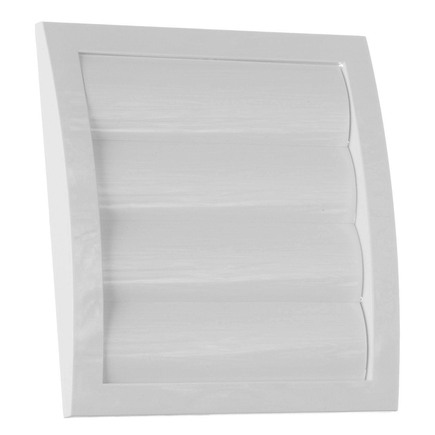 Steinberg14 White 150mm / 6'' Plastic Gravity Grille - Ducting Air Ventilation Cover with Round Spigot and Non-Return Gravity Shutters — image 1