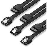 UGREEN SATA Cable III 3 Pack 6Gbps Straight HDD SDD Data Cable with Locking Latch 18 Inch for SATA HDD, SSD, CD Driver, CD Writer