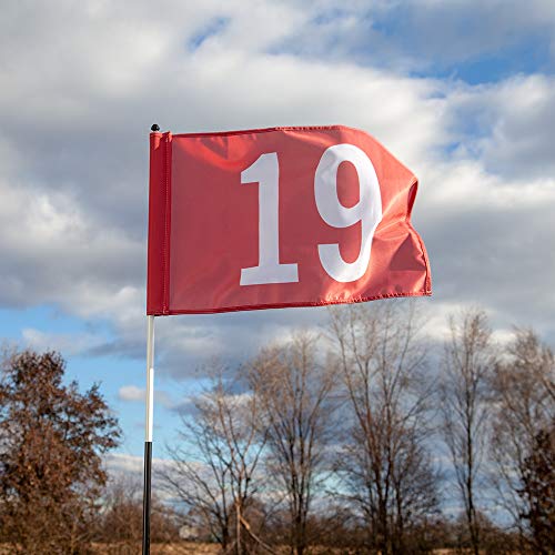image for Vispronet 20in x 14in Number 19 Golf Flag – Fabric is Lightweight, D