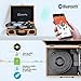 Popsky Record Player, Vintage Turntable Bluetooth Record Player Suitcase with Speaker, Portable LP Vinyl Player, Vinyl to MP3 Recording, AUX USB RCA Headphone Jack