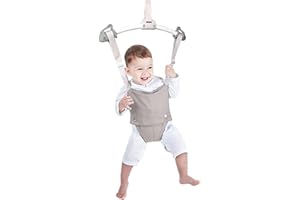 Gaorui Doorway Jumper Set Toys Baby Walker Swing Adjustable Strap and Seat for Toddler Infant 6-24 Months (Grey)