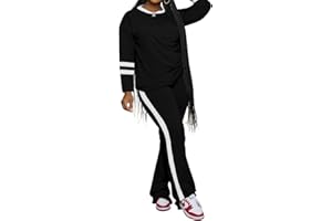 PINSV 2 Piece Sets for Women Fall Casual Outfits Long Sleeve Top and Flare Pants Lounge Sets Track suit