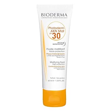 Bioderma Photoderm AKN Mat Sunscreen SPF 30 For Acne, Oil And Combination Skin, 40ml