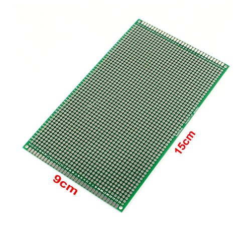 WINGONEER 2PCS (9 x 15cm) PCB Board Universal Double Sided Prototyping Breadboard Panel Circuit Board for DIY Soldering