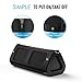 MoKo Carrying Case for OontZ Angle 3XL, Portable Speaker Cover PU Leather Protective Bag Sleeve Skins, with Holding Strap & Carabiner, Black