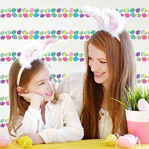 Easter Egg Bunny Chick Bulletin Board Borders for Easter Day Classroom Decoration, 72ft (Egg+Bunny) - Thumbnail 6
