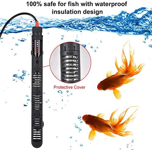 Mylivell Aquarium Heater Submersible Auto Thermostat Heater,Fish Tank Water Heater and Adjustable Temperature with Suction Cups