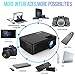 Projector, 2nd Version Mini Video Projector, Multimedia Home Theater Video Projector Supporting 1080P, HDMI, USB, VGA, AV -Home Cinema by ZOOKKI