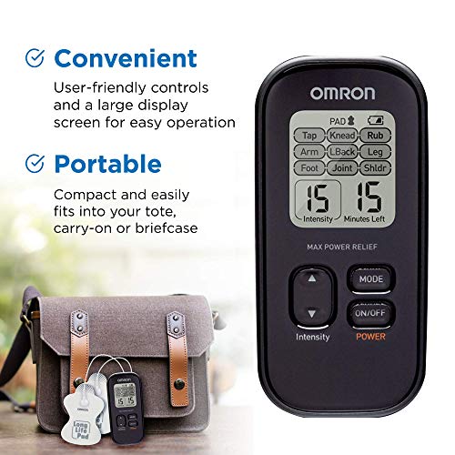OMRON Max Power Relief TENS Unit Muscle Stimulator, Simulated Massage Therapy for Lower Back