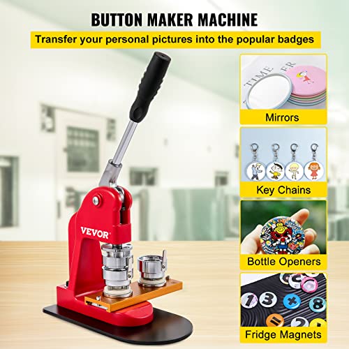 VEVOR Button Maker Machine Button Badge Maker Pins Punch Press Machine (37mm) Pricepulse