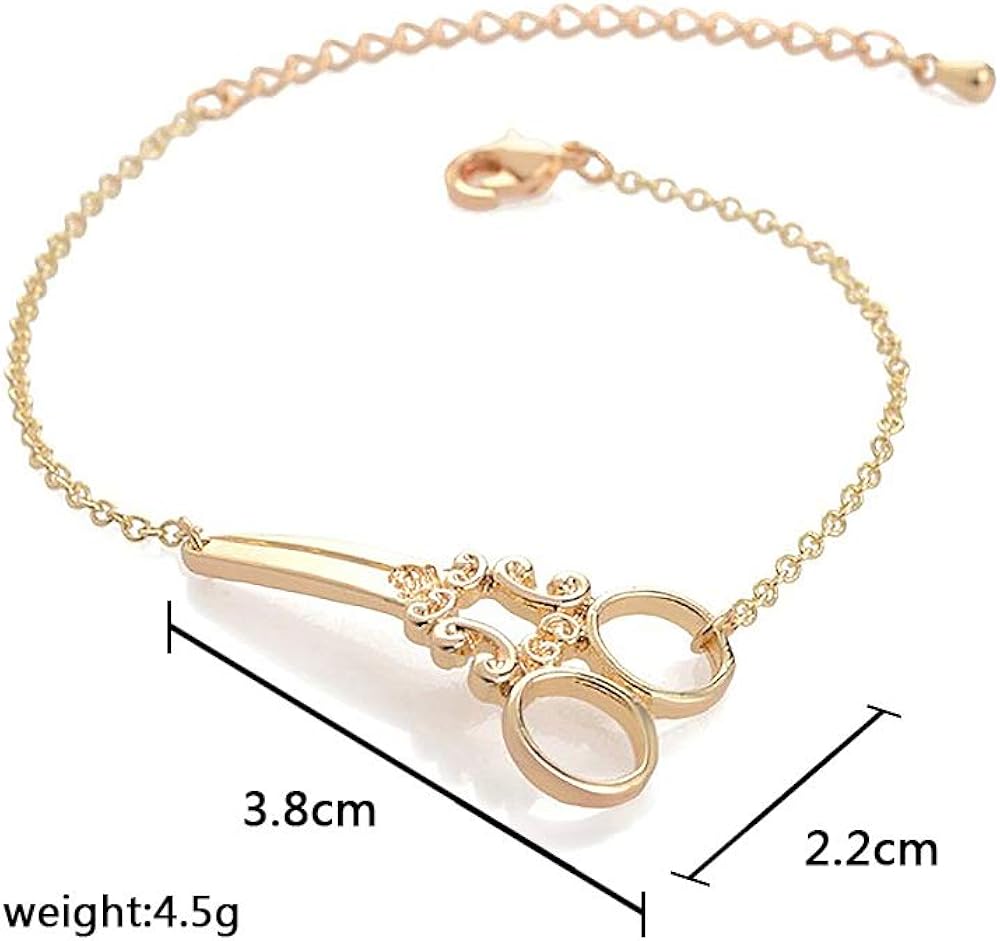 Amazon Com Yooe Creative Lovers Scissors Bracelet Hair Stylist