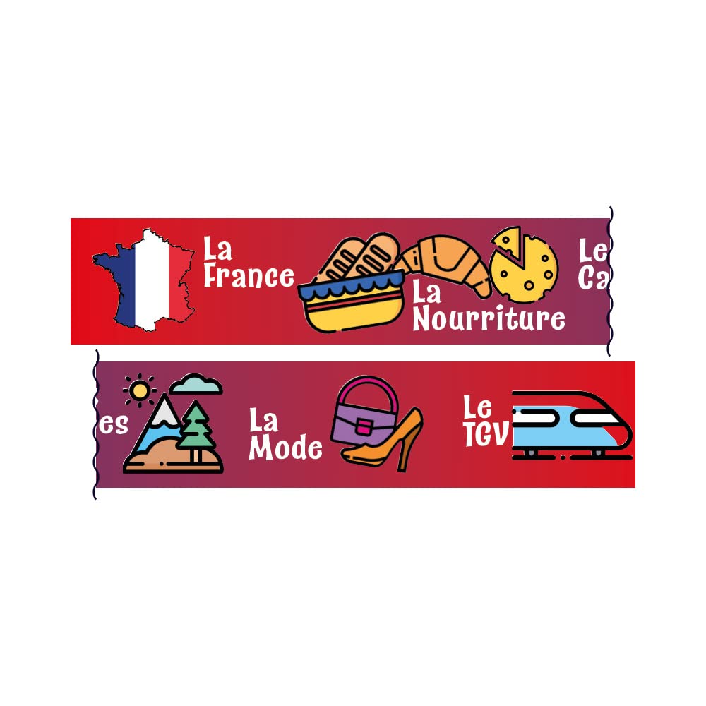SuperStickers French Cultural Icons Display Borders Classroom Trimmers, Multicoloured