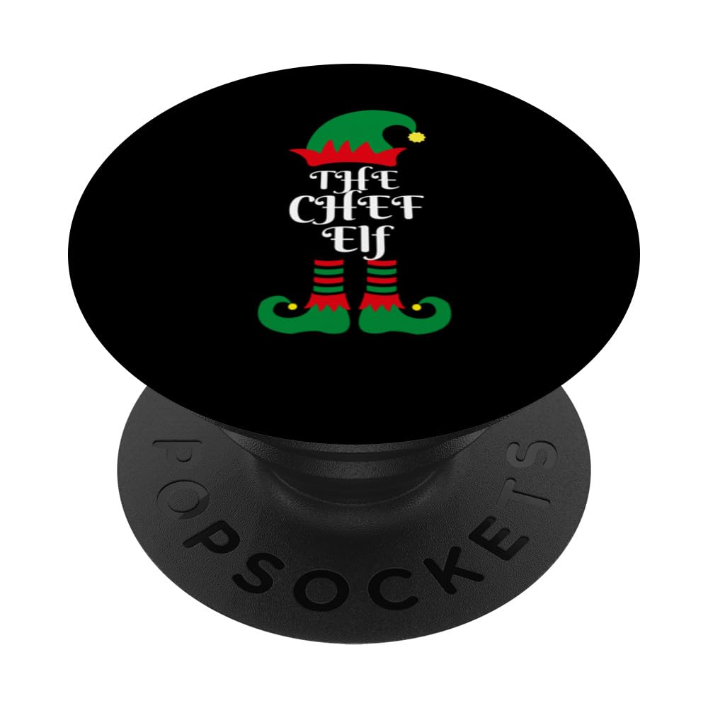 The Chef Elf Santa Claus Helpers Matching Family PopSockets Swappable PopGrip