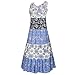 CoCo Fashion Women's Summer Floral Print Flowy Maxi Boho Bohemian Dress