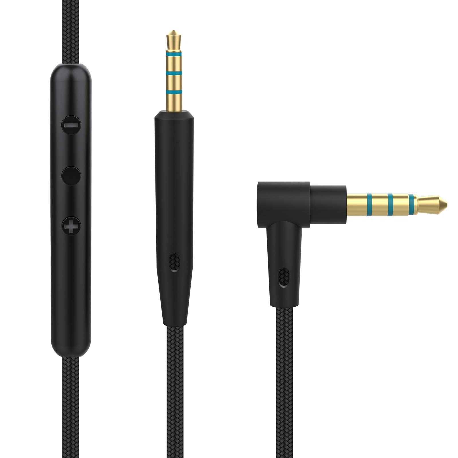 QC35 Mic Cable Compatible with Bose QC25, QC35, QC35 II, QC45, OE2, SoundLink, SoundTrue, for JBL Tune 710BT, 660NC, 760NC Headphones with in Line Mic Volume Control, 4.9ft