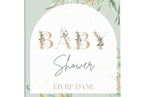 Baby Shower Livre d'or: Avec pronostics de bébé pour 50 invités | Fête de bébé | Espace pour messages, conseils, souhaits | B