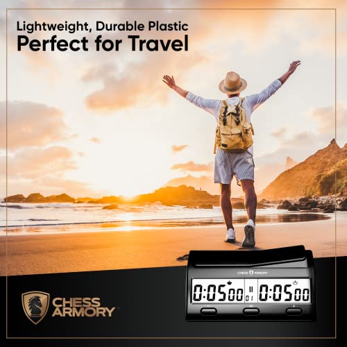 Chess Armory Advanced Digital Chess Clock Portable Timer with