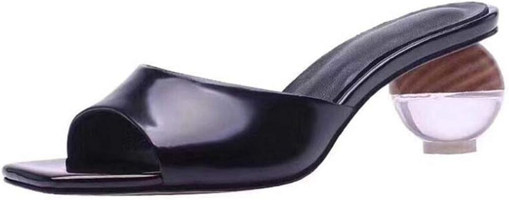 Amazon Lecmt スクエアトゥ 太ヒール ミュール サンダル レディース ヒールサンダル 5cm ヒール デザインヒール 歩きやすい 痛くない 大きいサイズ 小さいサイズ クッション性 耐久性 疲れにくい 優雅 カジュアル 夏 Lecmt ミュール