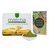 Matcha Green Tea Powder + Free Recipe eBook - 30 Gram Starter Size (1.06 Ounce) Certified Organic, Culinary Grade, Vegan, No Gluten, Non-GMO, No Preservatives, Sugarless