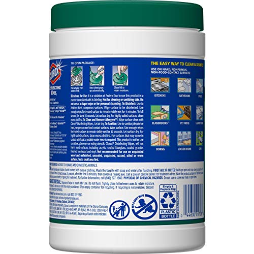Clorox Disinfecting Wipes, Bleach Free Cleaning Wipes - Fresh Scent, 4 pack,105 Count