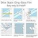 DKTIE Window Cling Stained Glass with Installation Tools Window Film Decorative Window Film Vinyl Non Adhesive Privacy Film, for Bathroom Shower Door Heat Cotrol Anti UV, 35.4