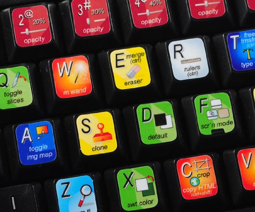 NEW ADOBE IMAGEREADY KEYBOARD LABELS SHORTCUTS FOR DESKTOP, LAPTOP AND NOTEBOOK