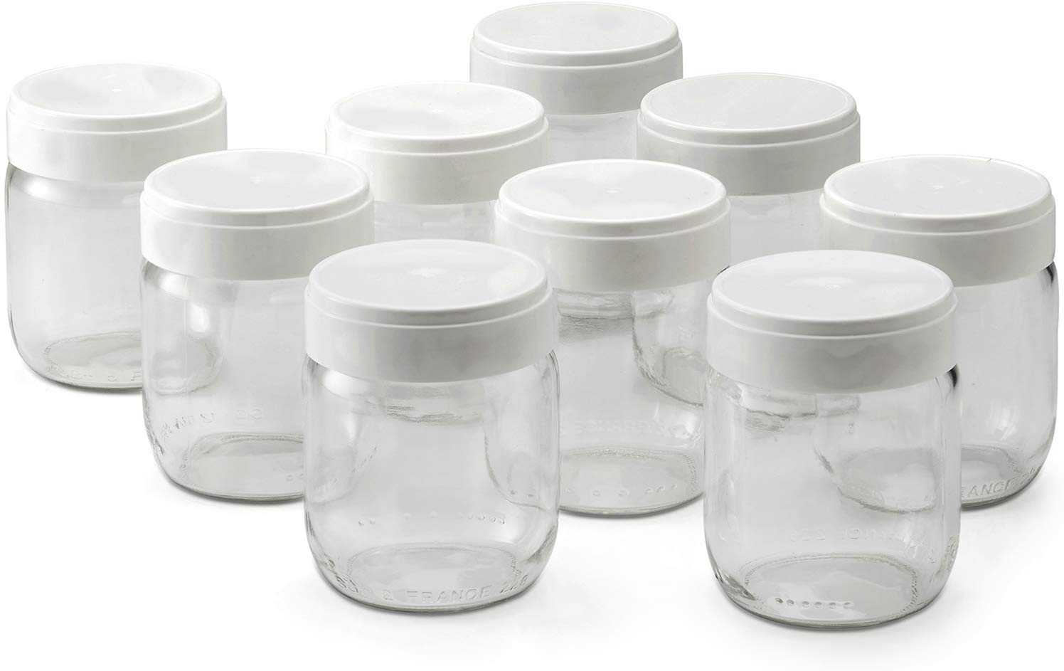 LAGRANGE 430301 Set of 9 Yogurt Maker Pots White