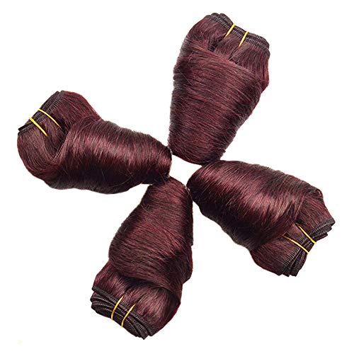 8-Inch-Loose-Wave-pure-color-99j-Brazilian-9A-Virgin-Human-Hair-4-Bundles-Weft-and-Wavy-Weave-Hair-Loose-Wave-50gPcs-Human-Hair-Extensions-8inch4pcs99j