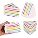 Bestkiy 3pcs Jumbo Squishies Set Popcorn Ice Cream Scented Rainbow Triangle Cake Slow Rising Squeeze Hand Pillow Toy for Collection Gift