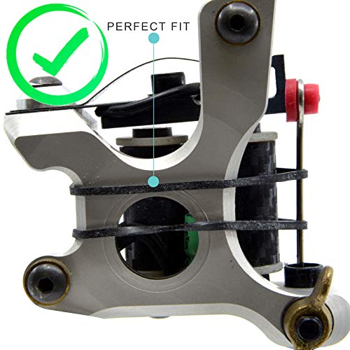 500pcs Black Rubber Bands Ring Tattoo Machine Part Accessories Needles Stable Durable Supply