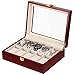 Uten Watch Box, 10 Slots Wooden Watch Case with Removable Watch Pillow, Metal Clasp Watch Display, Watch Box Organizer for Men and Women
