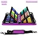 YOUSHARES Colored Pencil & Gel Pen Case in Large Flexible Slot - PU Leather Colored Pencil Case with Zipper Holds 180 Colored Pencils or 140 Gel Pens - for Watercolor Pencils, Gel Pens（Purple）