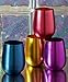 Set of 4 Retro Aluminum Wine Glasses
