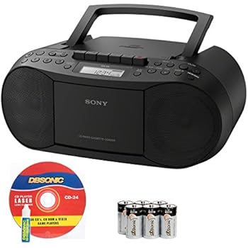 Amazon.com: Sony Compact Portable Stereo Sound System Boombox with MP3 ...