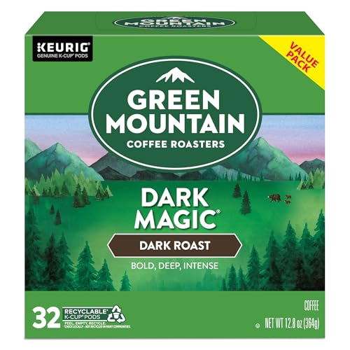 GREEN MOUNTAIN COFFEE ROASTER DARK MAGIC KEURIG SINGLE-SERVE K-CUP PODS, DARK ROAST COFFEE, 32 COUNT
