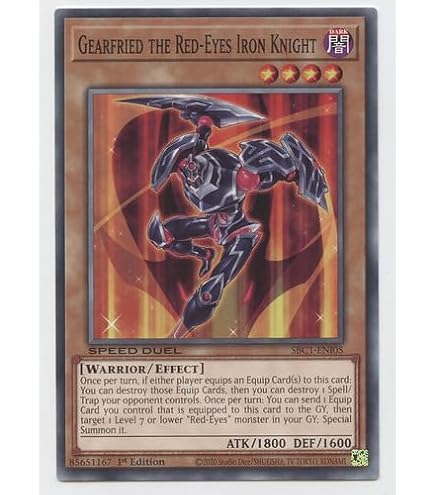Amazon.com: Yu-Gi-Oh! - Gearfried The Swordmaster (SD5-EN016