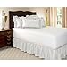 ShopBedding Ruffled Bed Skirt (Queen, White) 14 Inch Drop Dust Ruffle with Platform, Poly/Cotton Fabric, Available in All Bed Sizes and 16 Colors - Blissford