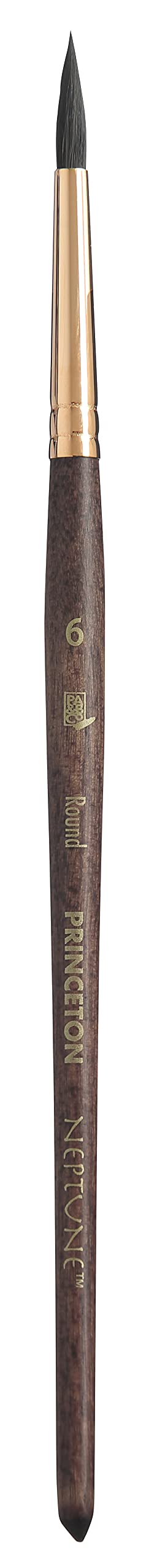 Princeton Artist Brush Neptune, Brushes for Watercolor Series 4750, Round Synthetic Squirrel, Size 6