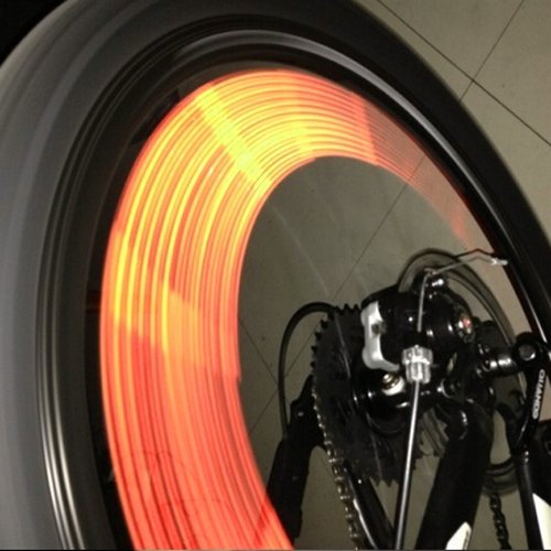 Dcolor 12pcs Bike Riding Bicycle Wheel Spoke Reflector Reflective Mount Warning Light(Orange)