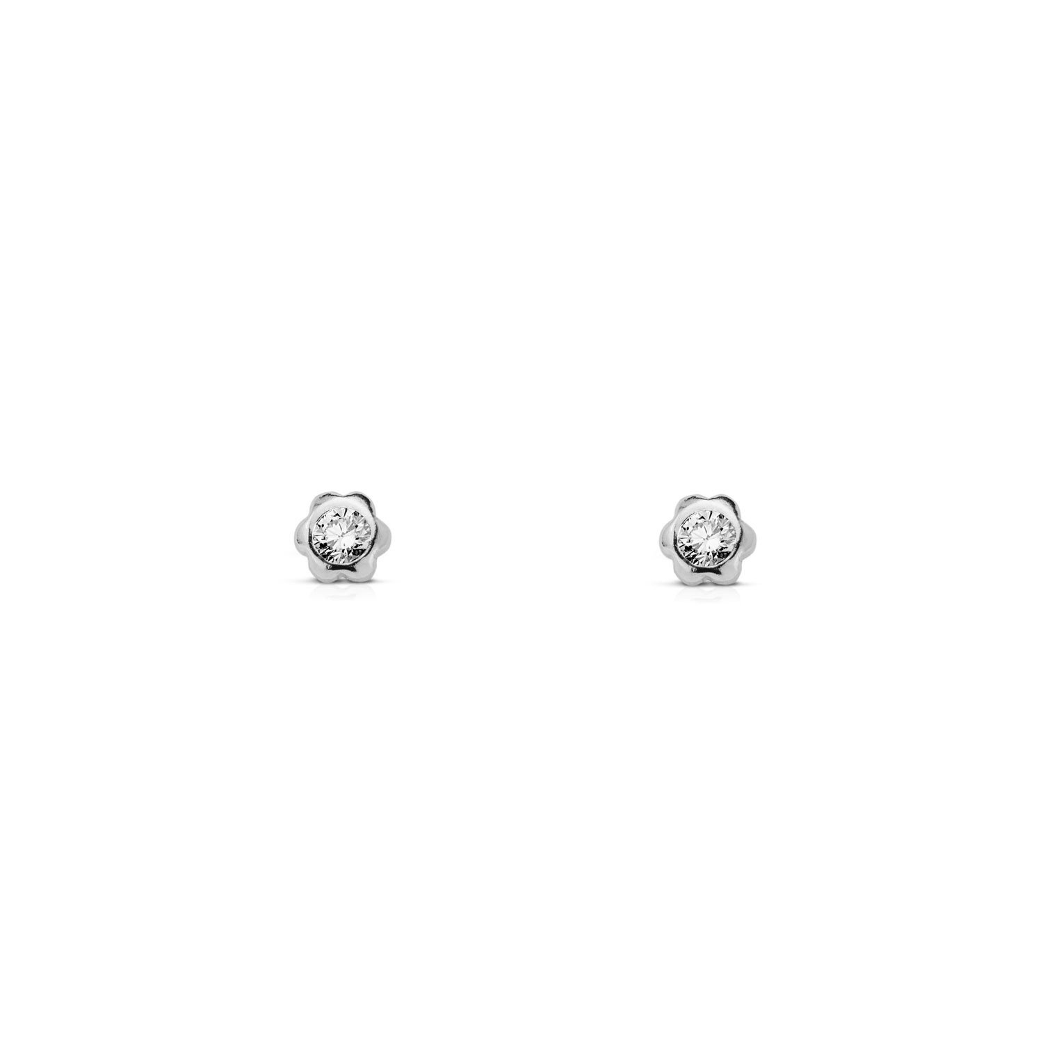 925 Sterling Silver flower Girls Earrings