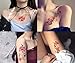 DaLin Sexy Temporary Tattoos 9 Sheets Peony Flower, Plum Blossoms, Blue Rose, Morning Glory Fake Tattoos for Women