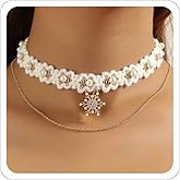 Sidlens Christmas Choker Necklaces for Women Snowflake Christmas Tree Necklace Charm Xmas Stuff Jewelry Festival Holiday Accessories Gifts