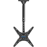 MOUNTUP Outdoor Ceiling TV Mount for 26"- 65" TVs, Waterproof &amp; Rustproof Outside Ceiling Mount with Stainless Steel Hardware, Heavy Duty 99lbs Full Motion Bracket for Patio/Gazebo, Max VESA 400x400mm