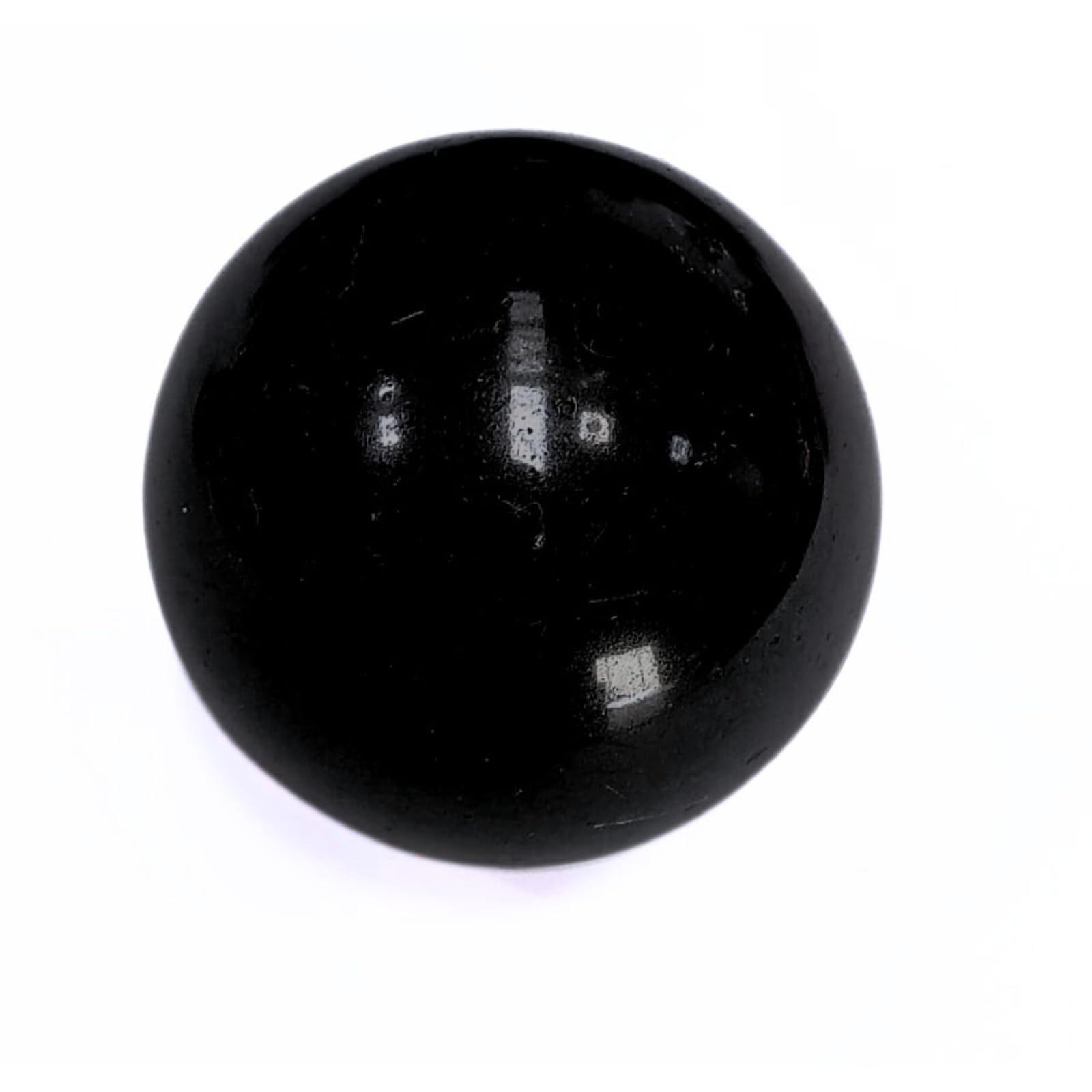 Jet International Black Tourmaline 45-50 mm Ball Sphere Gemstone A+ Hand Carved Crystal Altar Healing Devotional Focus Spiritual Chakra Booklet Image is JUST A Reference — image 1