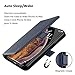 ZOVER Compatible with iPhone Xs Max Detachable Wallet Case with Auto Sleep/Wake Genuine Leather Kickstand Feature Cards Bison Fone Slots Magnetic Clasps Gift Box Navy Blue