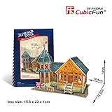 Cubicfun Cubic Fun 3d Puzzle Model 25pcs British Flavor Villa 16.5cm/6.5