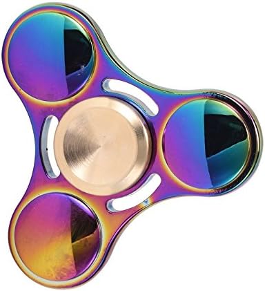 Hand Spinner Fidget Spinner EDC ADHD Focus Toy Ultra Durable High Speed 2-6 Min Spins Precision Zinc Alloy (Rainbpw-UFO)