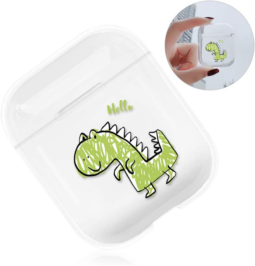 Compatible with Airpods 1 2 Charging Case,Cute Transparent Hard PC Case Anti-Shock Cover Skin for Apple Airpods,Girls Boys Kids Women Gift Full Protective Skin Cases