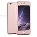 iPhone 6 Plus/6s Plus Full Body Hard Case-Aurora Black Front and Back Cover with Tempered Glass Screen Protector for iPhone 6 Plus/6s Plus 5.5 Inch (Rose Gold)